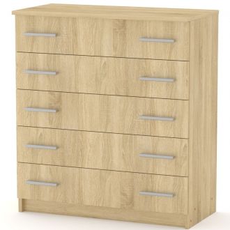 Συρταριέρα Penelope pakoworld 5 συρταριών sonoma 80.5x38x89εκ