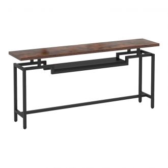 Κονσόλα Onole pakoworld σε καρυδί - μαύρο μέταλλο 180x35x82εκ