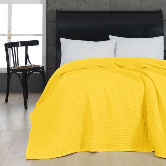 Beauty Home Πικέ υπέρδιπλη waffle Art 1990 Yellow 230x240 Κίτρινο