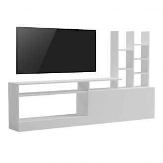 Σύνθετο σαλονιού Seruno pakoworld σε λευκή απόχρωση 170x25x100εκ