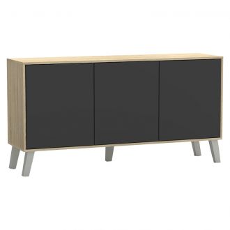 Μπουφές Billie pakoworld sonoma-γκρι 149x40x77εκ