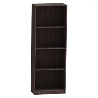 Βιβλιοθήκη Presley pakoworld σε ανθρακί-wenge απόχρωση 60x30x167εκ