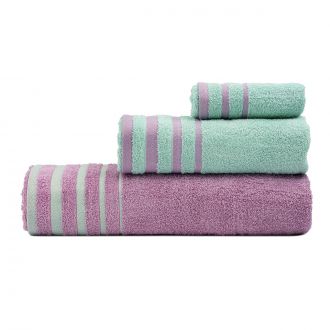 Beauty Home Σετ πετσέτες Art 3311  Σετ 3τμχ Λιλά,Βεραμάν