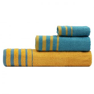 Beauty Home Σετ πετσέτες Art 3314  Σετ 3τμχ Κίτρινο,Βεραμάν