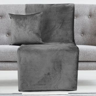 Beauty Home Ριχτάρι Μονοθέσιο Velvety 180x170 Art 8351 Γκρι