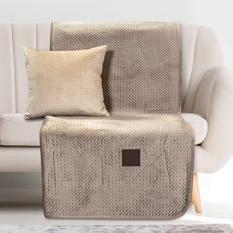 Beauty Home Ριχτάρι Μονοθέσιο Velvety 180x170 Art 8410 Μπέζ