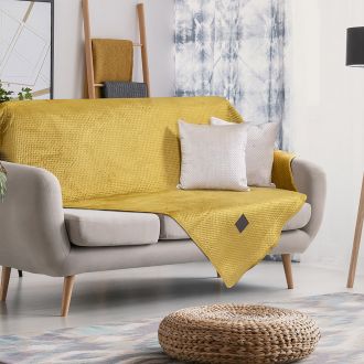 Beauty Home Ριχτάρι Μονοθέσιο Velvety 180x170 Art 8412 Ώχρα