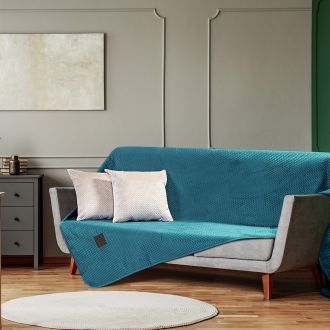 Beauty Home Ριχτάρι Μονοθέσιο Velvety 180x170 Art 8413 Πετρόλ
