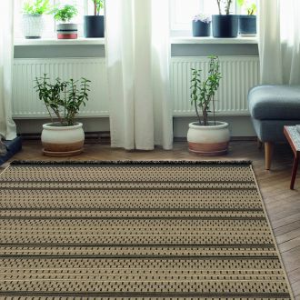Beauty Home Χαλί ψάθα με κρόσια Sol Art 9754 Μπεζ