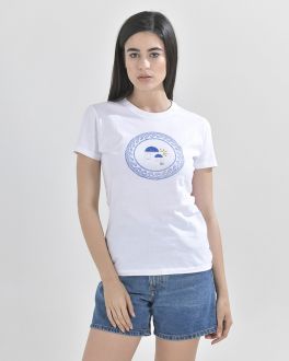 Inart ΜΠΛΟΥΖΑΚΙ ΛΕΥΚΟ ΕΚΚΛΗΣΙΑ ΜΕ STRASS M/L (100% COTTON)