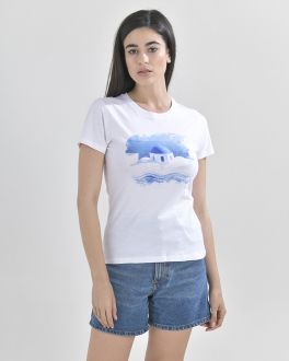 Inart ΜΠΛΟΥΖΑΚΙ ΛΕΥΚΟ ΕΚΚΛΗΣΙΑ M/L (100% COTTON)