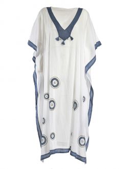 Inart ΚΑΦΤΑΝΙ ΛΕΥΚΟ/ΜΠΛΕ/ΧΡΥΣΟ ONE SIZE (100% COTTON)