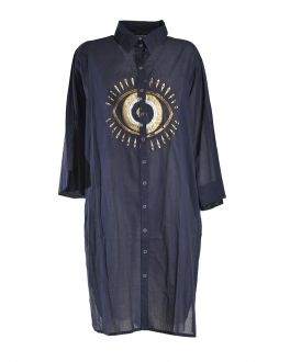 Inart ΠΟΥΚΑΜΙΣΑ ΜΑΚΡΙΑ ΜΑΥΡΗ/ΧΡΥΣΗ ΜΑΤΙ ONE SIZE (100% COTTON)