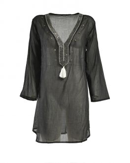 Inart ΚΑΦΤΑΝΙ ΜΑΥΡΟ/ΧΡΥΣΟ ONE SIZE (100% COTTON)
