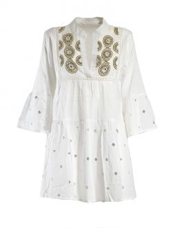 Inart ΚΑΦΤΑΝΙ ΛΕΥΚΟ/ΕΚΡΟΥ ONE SIZE (100% COTTON)
