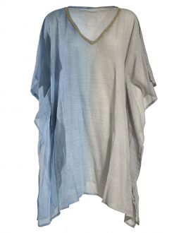 Inart ΚΑΦΤΑΝΙ ΜΠΛΕ/ΓΚΡΙ ONE SIZE (100% COTTON)