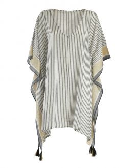 Inart ΚΑΦΤΑΝΙ ΛΕΥΚΟ/ΓΚΡΙ/ΧΡΥΣΟ ONE SIZE (100% COTTON)
