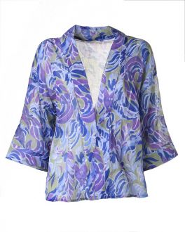 Inart ΚΙΜΟΝΟ ΚΟΝΤΟ ΠΟΛΥΧΡΩΜΟ ΜΕ ΣΧΕΔΙΑ ONE SIZE (100% COTTON)