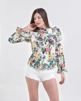 Inart ΜΠΛΟΥΖΑ ΜΠΕΖ ΦΛΟΡΑΛ ONE SIZE (RAYON)