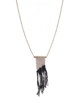 Inart ΚΟΛΙΕ MACRAME ΕΚΡΟΥ/ΜΑΥΡΟ